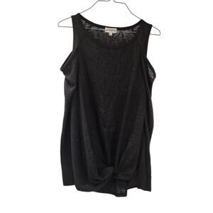 Umgee Women's Dark Gray Cold Shoulder Top - Size Small